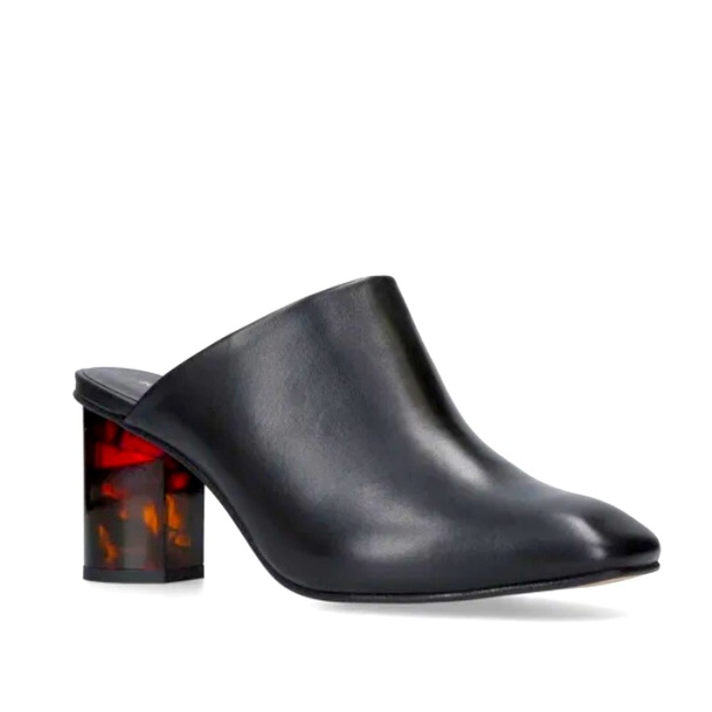 Kurt Geiger London Black Leather Stride Mules Court Shoes Sz 40